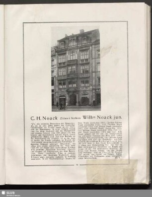 C.H. Noack, Wilhm Noack jun., Zittau i. Sachsen
