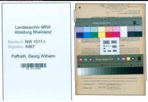 Entnazifizierung Georg Wilhelm Paffrath , geb. 02.06.1912 (Industriegraphiker)
