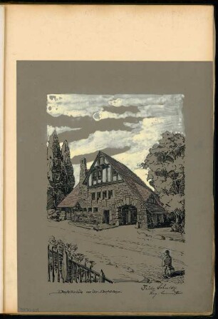 Dorfschmiede mit Spritzenhaus Monatskonkurrenz November 1903: Perspektivische Ansicht