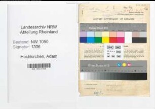 Entnazifizierung Adam Hochkirchen , geb. 20.08.1886 (Bauunternehmer)