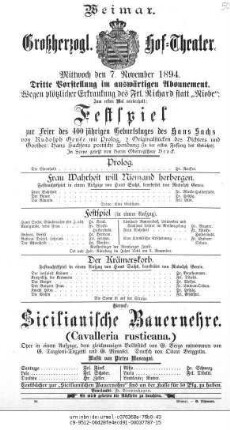 Sicilianische Bauernehre (Cavalleria rusticana)