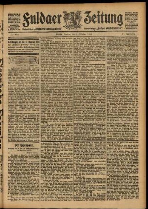 Ausgabe vom Freitag, den 02. Oktober 1903.
