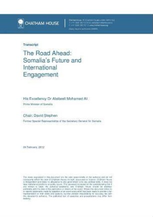 The road ahead: Somalia's future and international engagement