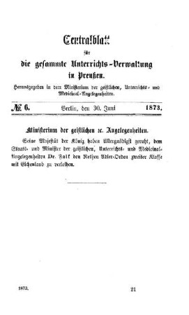 Ministerium der geistlichen etc. Angelegenheiten