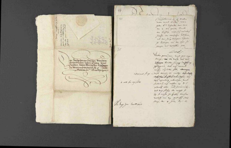 Schriftwechsel bezüglich der Konflikte zwischen Graf Ludwig von Öttingen und Sebastian Schertlin.