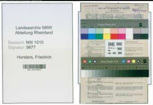 Entnazifizierung Friedrich Horsters , geb. 06.09.1884 (Postwart)