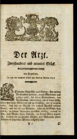 Zweyhundert und neuntes Stück