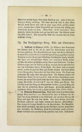 39. Der Dreißigjährige Krieg. Tilly und Wallenstein