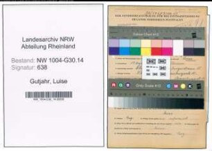 Entnazifizierung Luise Gutjahr , geb. 19.08.1900 (Schiffer)