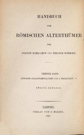 Römische Staatsverwaltung, 1
