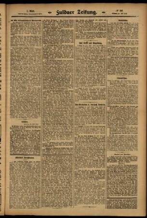 Zweite Ausgabe vom Mittwoch, den 23. Juli 1913.
