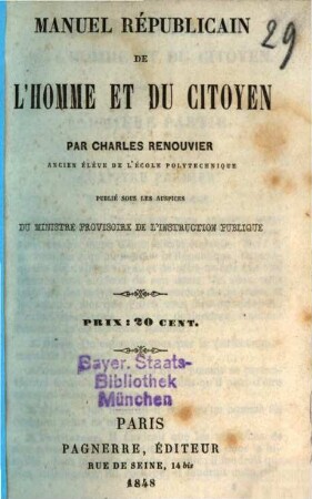 Manuel républicain de l'homme et du citoyen