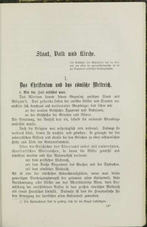 Staat, Volk und Kirche
