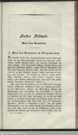 Fünfter Abschnitt. Von den Gemüsen