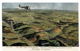 Serie Nr. 63/4 Nr. 104: Westl.Kriegsschaupl.: Schwere Niederlage der Franzosen auf den Maashöhen bei Combres.