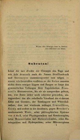 Ueber eine neue Reihe subcutaner Operationen