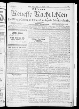 Essener neueste Nachrichten. 1900-1908