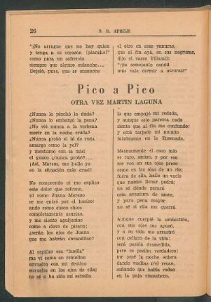 Pico a pico : Otra vez Martín Laguna