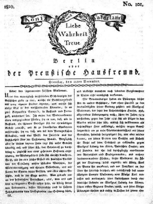No. 101., 18ten December 1810