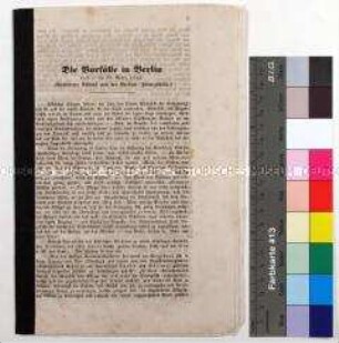 Zusammenstellung von Berichten und königlichen Verordnungen betreffend die Ereignisse in Berlin im März 1848