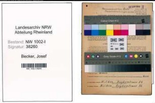 Entnazifizierung Josef Becker, geb. 11.11.1909 (Kaufm.Angest.)