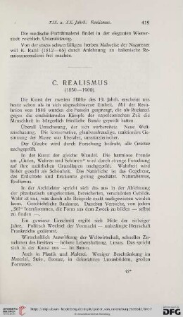 C. Realismus (1850 - 1900)