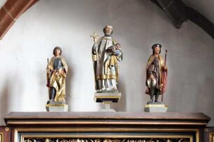 Geisenheimer Dreikönigsaltar — Die Heiligen Sebastian, Petrus und Rochus