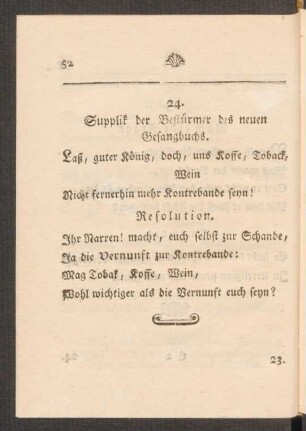 24. Supplik der Bestürmer des neuen Gesangbuchs.