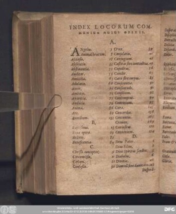Index Locorum Communium Huius Operis.