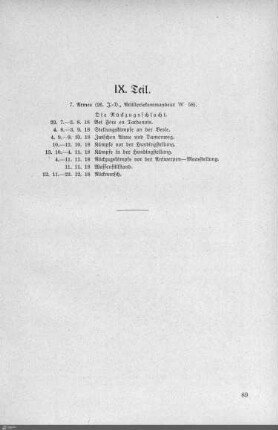 IX. Teil
