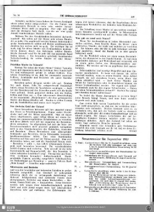 Steuertermine für September 1937