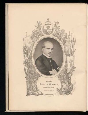 Gabriel Garcia Moreno, Präsident von Ecuador. Ermordet am 6. August 1875.