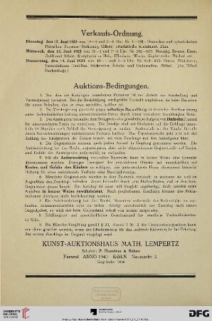 Auktions-Bedingungen