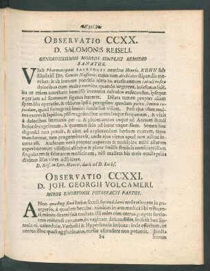 Observatio CCXXI. - CCXL.