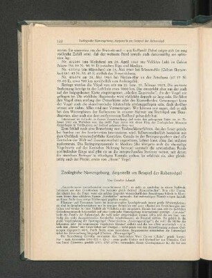 Zoologische Namensgebung, dargestellt am Beispiel der Rabenvögel.