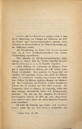 Über die Einwirkung von Phosgen auf Anthracen