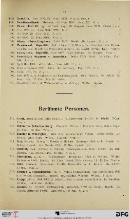 [Berühmte Personen, Miscellanea, Deutsche Reichsmünzen] (Nr. 1511-1645)
