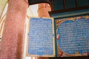 Deutschland. Niedersachsen. Norden. Evangelische Ludgerikirche. 15 Jahrhundert. Innen. Altaraufsatz. Detail