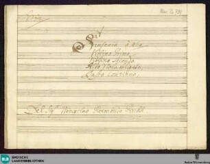 Symphonies - Mus. Hs. 739 : vl (2), a-vla, bc; G
