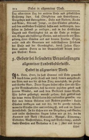 Gebet in allgemeiner Noth.