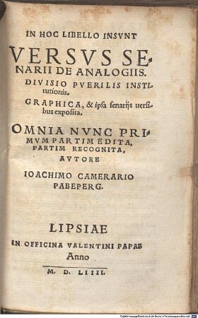 Versus senarii de Analogiis
