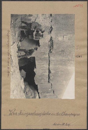 Schußwirkung im Fort Brimont bei Reims
