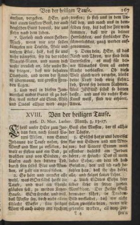 XVIII. Von der heiligen Taufe