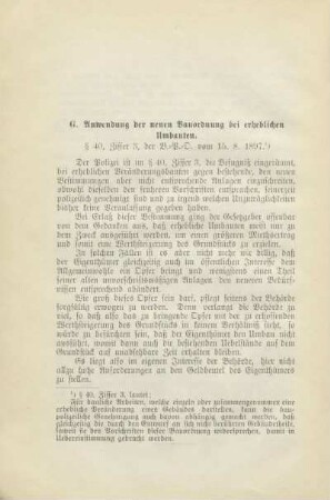 G. Anwendung der neuen Bauordnung bei erheblichen Umbauten