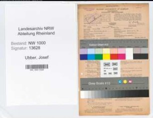 Entnazifizierung Josef Ubber, geb. 29.02.1892 (Buchhalter)