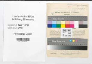 Entnazifizierung Josef Pohlkamp , geb. 01.04.1912 (Technischer Angestellter)