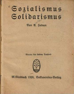 Sozialismus, Solidarismus