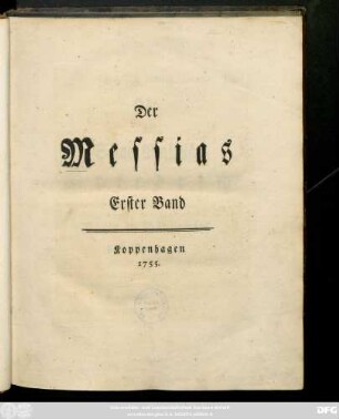 Bd. 1: Der Messias