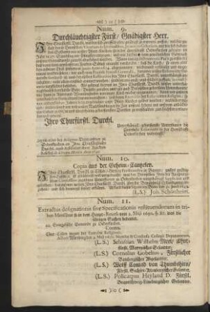 Num. 10. Copia aus der Geheim-Canzeley