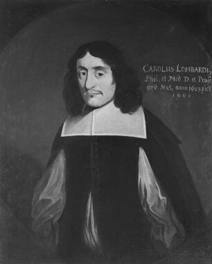 Bildnis des Carolus Lambardius, 1653-1669 Professor der Physik in Marburg (1623-1669)
